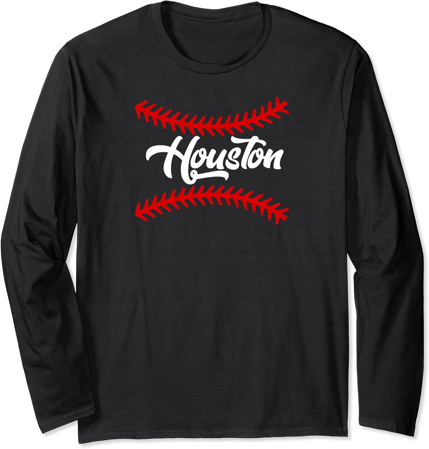 Houston Baseball Fan Long Sleeve TShirt Clothing, Shoes